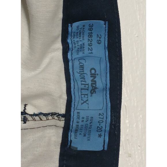 Cintas 29 Navy Blue Comfort Flex Work Casual Business Uniform Jeans/Pants - Picture 7 of 10